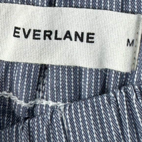 Everlane The Easy Pant Size Medium Organic Cotton Twill Coastal Denim Stripe - Picture 6 of 16